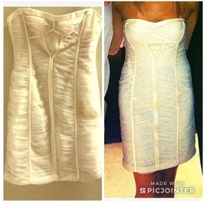 BCBG Cream Strapless Dress